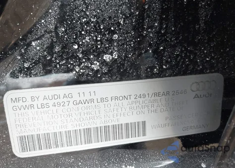 2012 Audi A4 2.0T Premium z USA, uszkodzony, nr VIN WAUFFAFLXCN016159